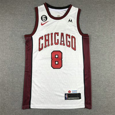 NBA 8 Lavine Bulls 22-23 city Maillot avec patches brodé